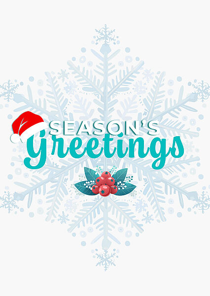 Illustration that reads Season's Greetings.