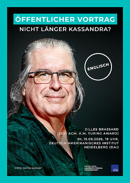 Veranstaltungsplakat öffentlicher Vortrag Gilles Brassard 