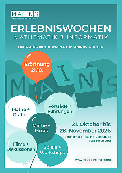 Plakat Erlebniswochen Mathematik & Informatik