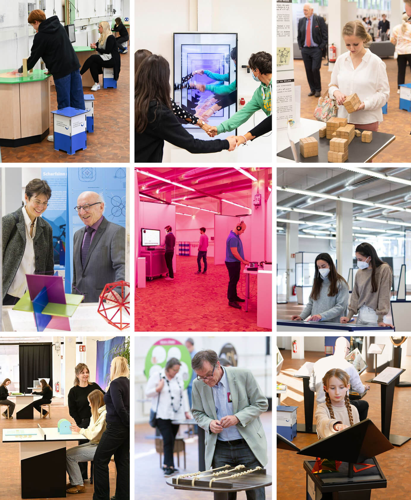 Collage of the exhibitions.