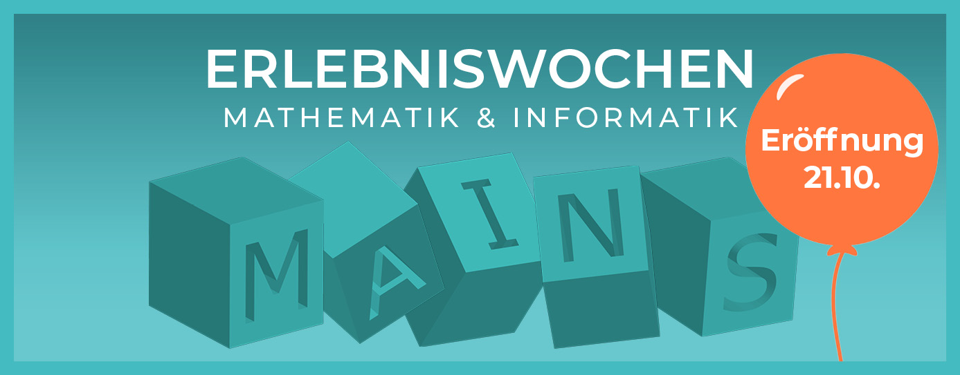 Plakat Erlebniswochen Mathematik & Informatik 
